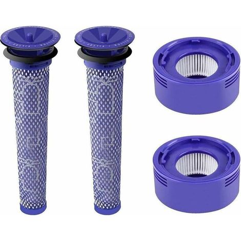 Ensemble de 4 filtres avec 2 filtres moteur arrière pour Dyson V7 V8 et 2 filtres moteur avant pour Dyson V6 V8 V7 DC58 DC59 Accessoires pour aspirateur (1/4)