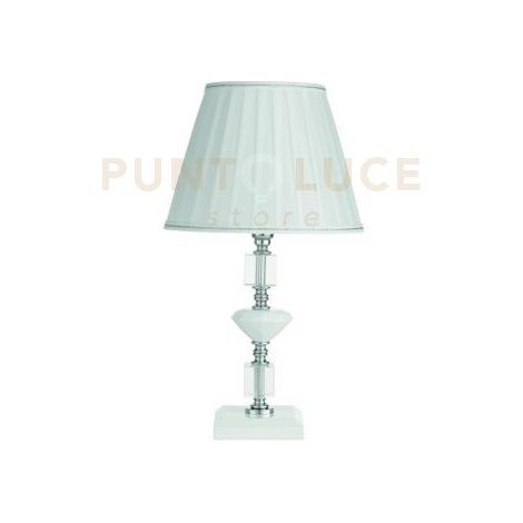 LUME PICCOLO GALA 1 LUCI ATTACCO E14 BIANCO E CROMO H.28+19CM