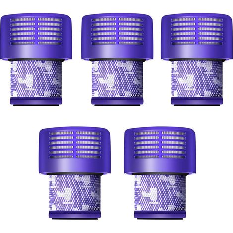 Lot de 5 filtres V10 pour aspirateur Dyson, lot de 5 filtres de rechange pour aspirateur Dyson V10, V10 Absolute, V10 Animal, V10 Motorhead, SV12 pièce de rechange P/N 969082-01