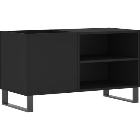 Armoire à disques - Meuble disques de rangement noir 85x38x48 cm bois d'ingénierie fr249 - Maison La Vie