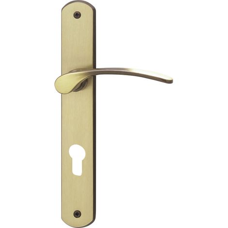 Südmetall Türgriff-Garnitur Langschild Amos PZ Messing brüniert bronze 225 x 37 mm