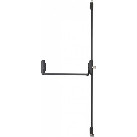 Serratura antipanico triplice 3 punti alto e basso reversibile laccata nera porta max 1150 mm - THIRARD (1/3)