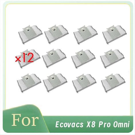 Lot de 12 sacs à poussière pour aspirateur Ecovacs X8 Pro Omni : accessoires pour une efficacité de nettoyage accrue (1/5)