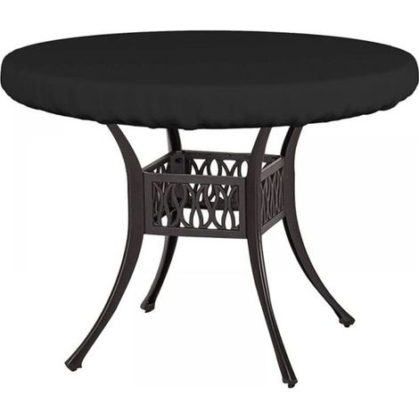 Outdoor Protective Cover for Coffee Table Small Coffee Table Cover Garden Furniture Cover for Small Round Table Top Bistro Table Cover Anti UV 210D Oxford Fabric Ø92x10cm (1/4)