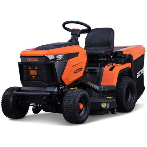 Trattore FUXTEC FX-RMT84M, rasaerba con operatore a bordo con larghezza di taglio di 83 cm, regolazione dell'altezza di taglio a 6 stadi, cesto raccoglierba da 280 L, trasmissione idrostatica