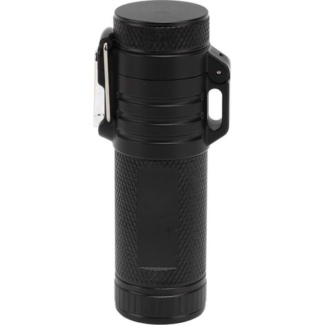 Briquet Électrique Étanche Double Arc Anti-Vent Rechargeable 220mAh pour Camping Noir (1/5)