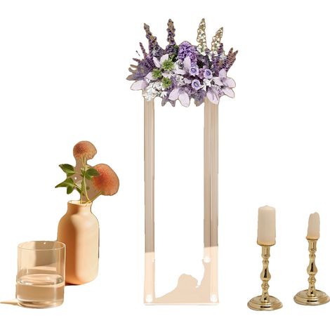 Soporte para flores, material acrílico, 202060 cm, capacidad de carga de 3 kg, 10 soportes, se mantiene de pie sobre una mesa. (1/5)
