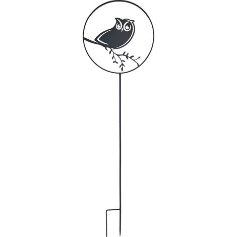 Déco de jardin à piquer Hibou 35 x 122,5 cm Anthracite (1/3)
