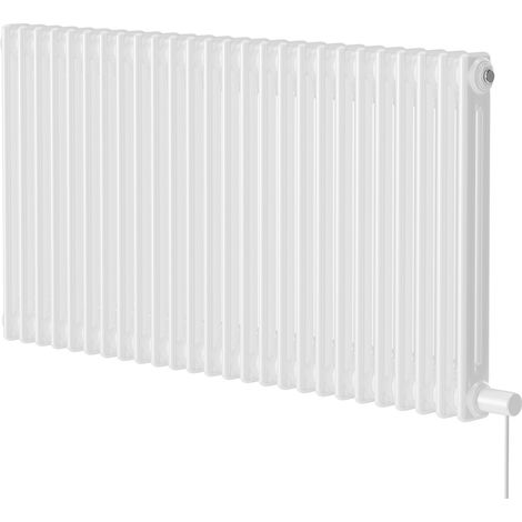 Wholesale Domestic Colosseum White 600mm x 1164mm Horizontal Electric Double Column Radiator (1/5)