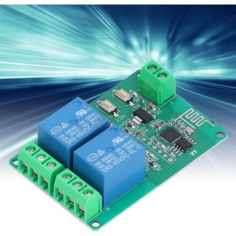 Relais WiFi ESP8266 5V double/simple canal pour maison connectée IoT avec application mobile et commande à distance (double canal) (1/5)