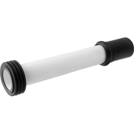 Tubo Blanco Completo Con Rosetón Para Sanitarios De Baño