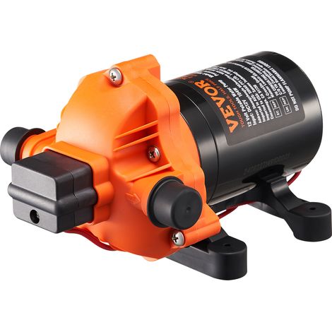 VEVOR Pompa a Membrana 12V, 3,5 GPM 13,25 L/min, Pompa per Acqua a 3 Camere 12 Volt CC con Pressostato Automatico 40-100 PSI Regolabile, 50 PSI, Porta MNPT per Camper Yacht Food Truck Camper Nautica