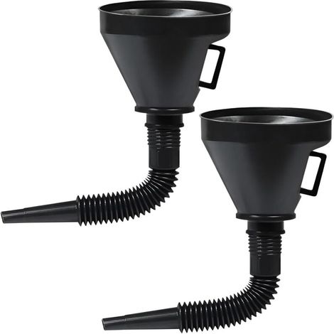 2 Pièces Entonnoir Essence,Entonnoir à Huile Voiture,Plastique Entonnoir pour Carburant,pour Moteur de Voiture Avec Tuyau d'extension Flexible