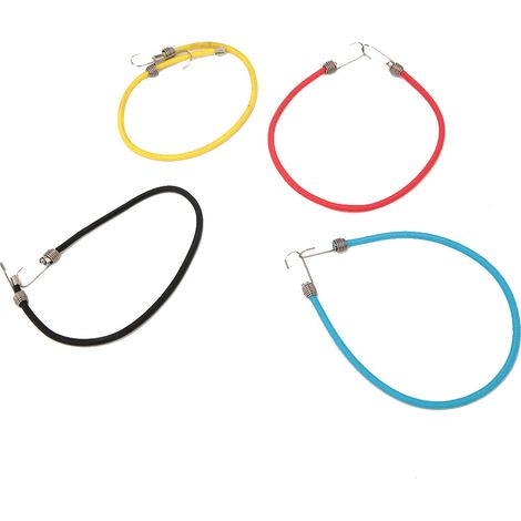 Lot de 4 sangles de toit 20cm pour coffre de toit voiture RC, accessoire compatible D90 SCX10, échelle 1:10, fixation de bagages robuste (1/5)