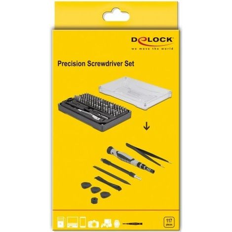 Tournevis de précision, set de 117 pièces (1/4)