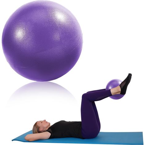 25 cm Pilates Ball, Gym Ball with Inflation Straw Ball Fitness Gymnastics Ball Pregnancy Ball Anti-Burst Ball Yoga Ball for Pilates Bar Rehabilitation and Core Strengthening (1/5)