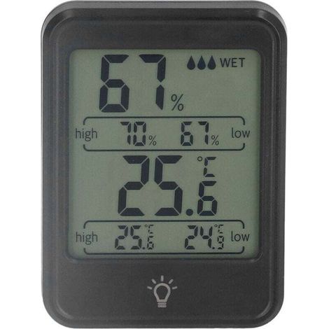 Thermomètre et hygromètre numérique professionnel, électronique, humidité, température, avec écran LCD, pour intérieur et extérieur,de
