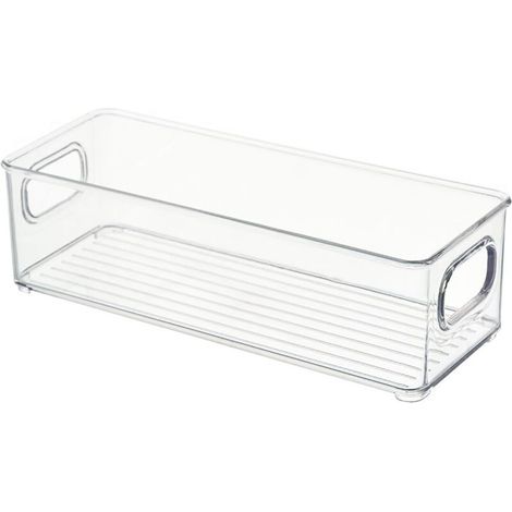 Small Plastic Storage Box with Handle for Storing Various Items, 1 Piece, Transparent, 25.5 x 10 x 7.5 cm (1/5)