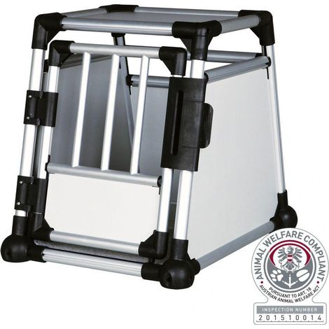 Trixie TRIXIE S caja de transporte gris claro y plateado