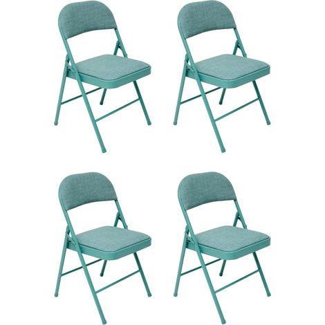 Lot de 4 Chaises Pliantes "Flexy" 79cm Vert (1/5)