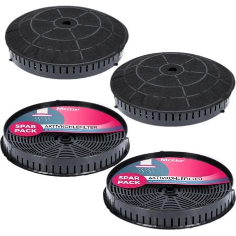 8 Filtre à charbon actif, Diamètre 172mm, Hauteur 40mm, Pour hotte aspirante cuisine