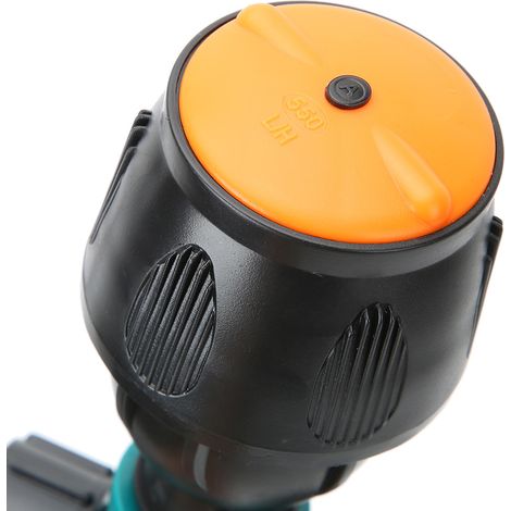 Aspersor de jardín giratorio de 360° con estaca para el suelo, ahorra hasta un 70% de agua, material plástico de alta calidad, adecuado para el riego de césped y jardín. (1/5)