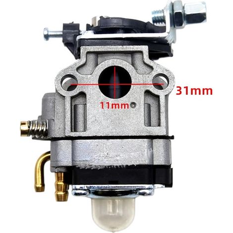Carburateur pour débroussailleuse trou 11 mm Moteurs à éclater 2 temps mélange essence huile tondeuse (1/4)