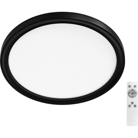 OSRAM Plafonnier ORBIS Easyfix noir, 3000 K / 4000 K / 6000 K, blanc chaud, 950 lm, 14 W, diamètre 22 cm (1/4)