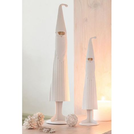 Père-Noël en Métal "Moderne" 63cm Blanc (1/3)