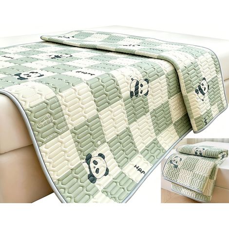 Tapis rafraîchissant pour lit avec impression cartoon – surmatelas d’été auto-refroidissant, respirant et agréable au toucher pour chambre, dortoir et chambre d’amis (1/5)