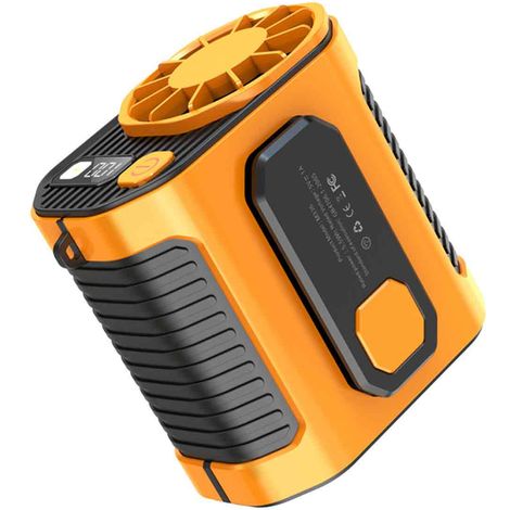 Ventilateur Portatif - Clip Taille - Suspension - Rechargeable USB - Banque D Alimentation Intégrée - Pour Activités Extérieures Bureau Voyage - 1 Pièce (1/5)