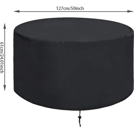 Housse pour foyer extérieur, housse de barbecue imperméable et réutilisable (127 x 61 cm)