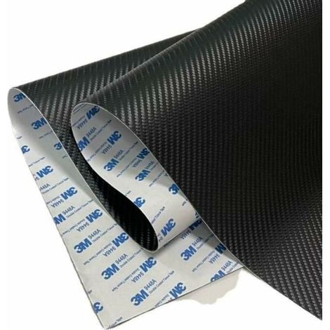 Simili Cuir Autocollant Patch de rparation de Cuir Auto-adhsif adhsif 3M, Patch de rnovation et de rparation d\'intrieur de Voiture en Cuir de Fibre de Carbone ( Noir Size : 20x120cm/8x47) (1/5)