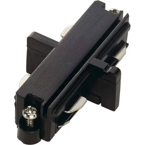 Connecteur droit pour rail 1 allumage 230V, noir, électrique (1/2)