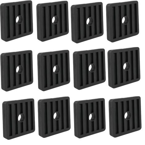 Coussinets anti-vibrations pour climatisation, isolateurs de vibrations en caoutchouc, amortisseurs de vibrations carrés en caoutchouc (12 pièces)