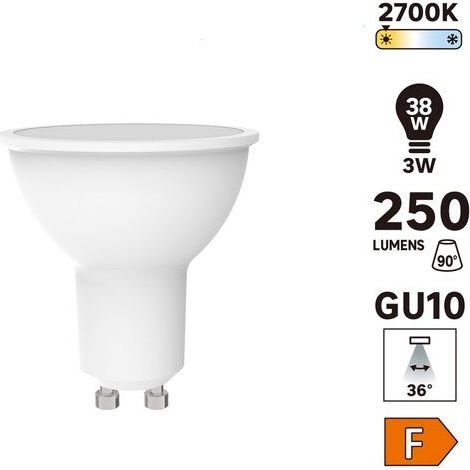 Ampoule led GU10, 250Lm = 4.9W (1/3)