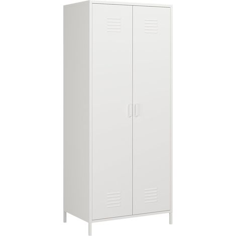 Mobiletto/scaffale in metallo 180 x 76 x 50 cm acciaio bianco 030008915