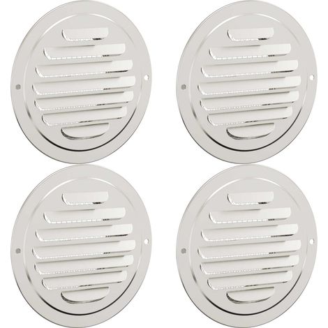Couvre-vent Air 4 pcs Argent 80 mm Acier inoxydable