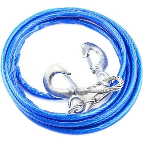 Corde de remorque de voiture épaissie 4 mètres 5 tonnes (8mmX4M) remorque extérieure corde de traction de voiture d'évasion hors route forte (1/4)