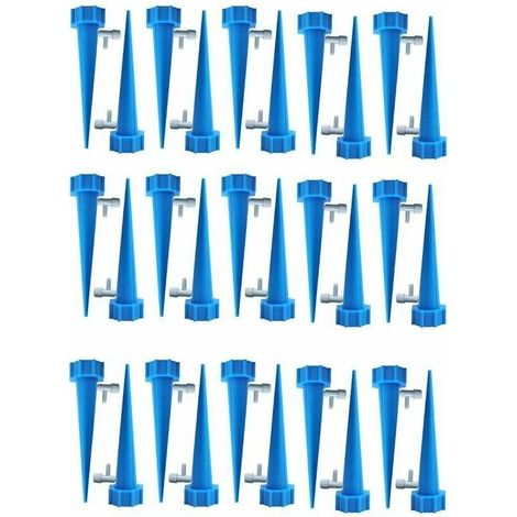 Goutte à Goutte Bouteille, Irrigation Goutte à Goutte Bouteille, Arroseur Automatique Plantes, Arrosage Goutte a Goutte, avec Vannes de Régulation,30 pièces (1/4)