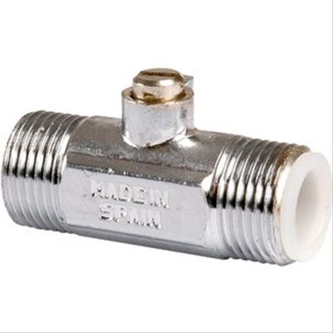 Robinet droit MM3/8'' à vis en laiton chromé 1/4 de tour