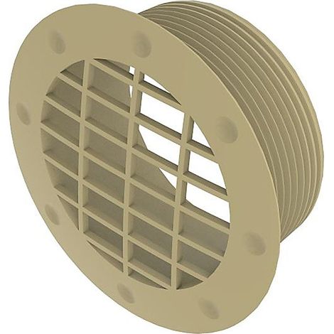 Rejilla de ventilacion para conducto de aire 65 mm color beige