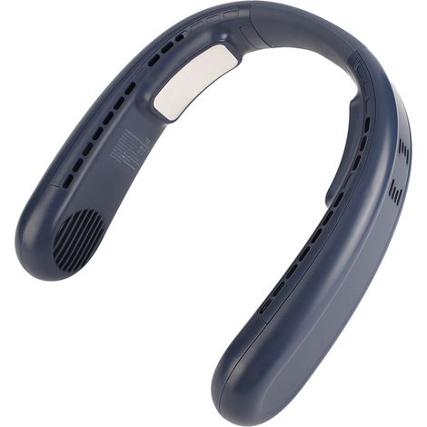 Tragbarer Nackenventilator mit Halbleitertechnologie, Dualkühlung, 3 Geschwindigkeitsstufen, Mini-USB-Ladeanschluss, blau (1/5)