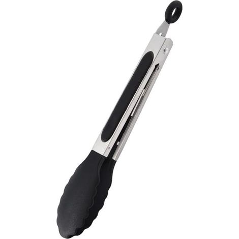 7 Zoll lange, hitzebeständige Küchenzange mit Silikonclips. (1/4)