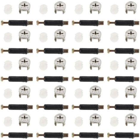 Electrificateur, conducteur et isolateur de clôtureKit de 40 pièces de quincaillerie pour meubles : vis à came de fixation pour armoires et penderies - connecteurs et raccords de connexion (1/4)