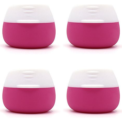 Lot de 4 boîtes de voyage, silicone, 20 ml, large ouverture, portable, aliments, cosmétiques (1/5)