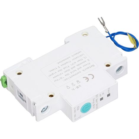 Disjoncteur Connecté WiFi Compteur D'Énergie Sur Rail DIN Pour Ewelink Contrôle Sans Fil 230V AC 1P 63A (1/5)