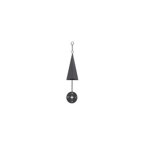 Carillon éolien triangulaire en fer forgé North Country avec boussole, décoration murale intérieure et extérieure pour la maison, le porche, le patio et le jardin.