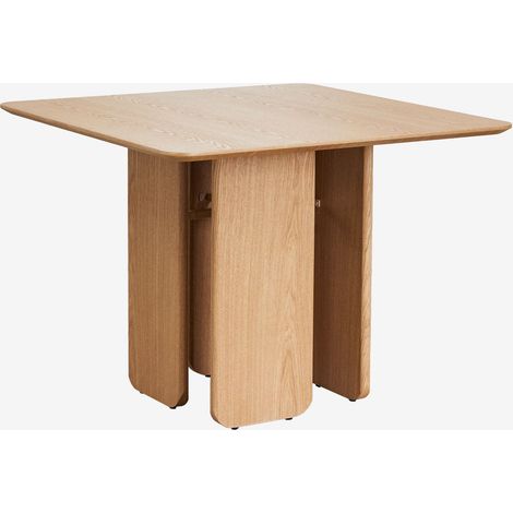 Tavolo da pranzo quadrato 100x100 cm in MDF e impiallacciatura di frassino Ginger SKLUM