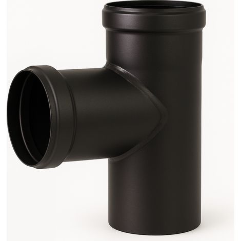 Raccordo t scarico fumi stufa pellet 90° diametro 80 mm spessore 1,2 mm (1/5)